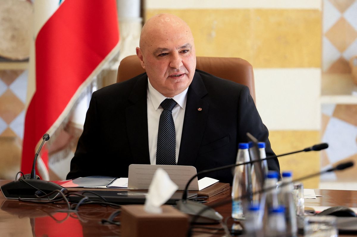 Joseph Aoun préside une séance du cabinet au palais présidentiel de Baabda, le 5 septembre 2025.